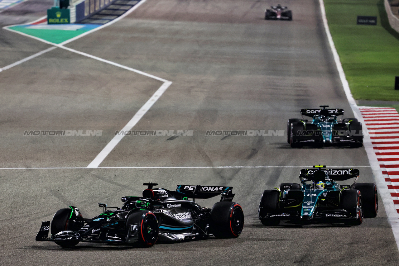GP BAHRAIN, George Russell (GBR) Mercedes AMG F1 W14.

05.03.2023. Formula 1 World Championship, Rd 1, Bahrain Grand Prix, Sakhir, Bahrain, Gara Day.

- www.xpbimages.com, EMail: requests@xpbimages.com © Copyright: Charniaux / XPB Images
