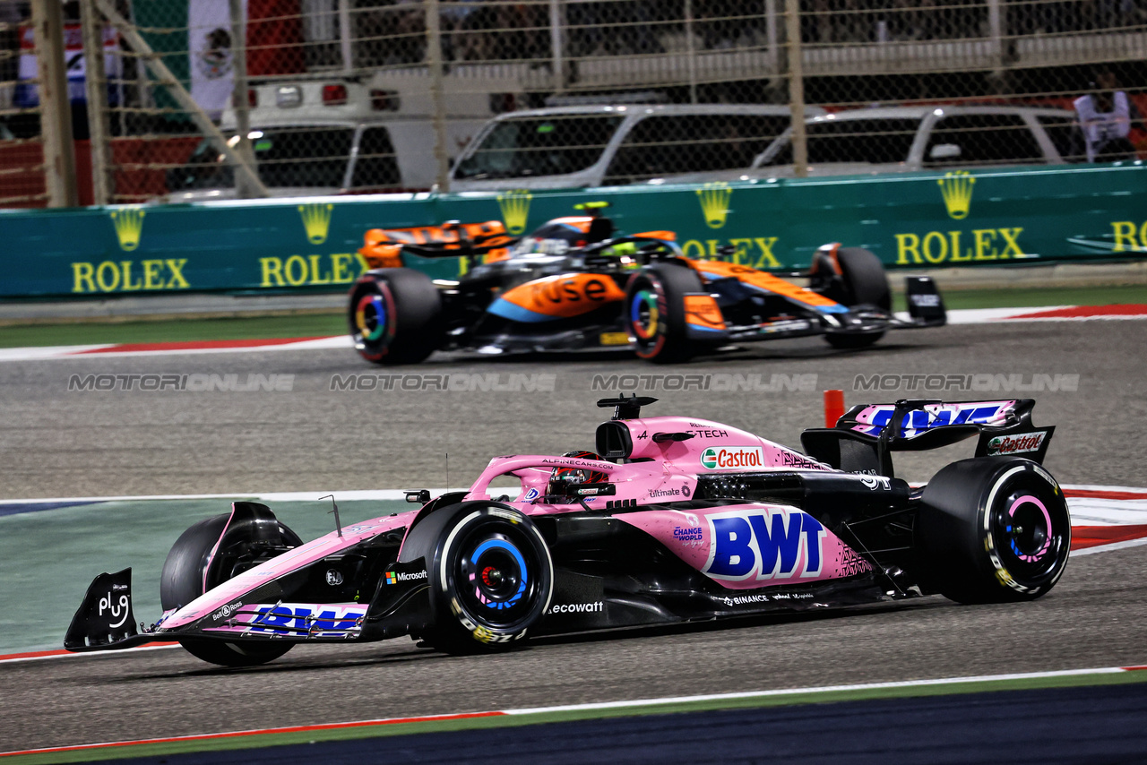 GP BAHRAIN, Esteban Ocon (FRA) Alpine F1 Team A523.

05.03.2023. Formula 1 World Championship, Rd 1, Bahrain Grand Prix, Sakhir, Bahrain, Gara Day.

- www.xpbimages.com, EMail: requests@xpbimages.com © Copyright: Charniaux / XPB Images
