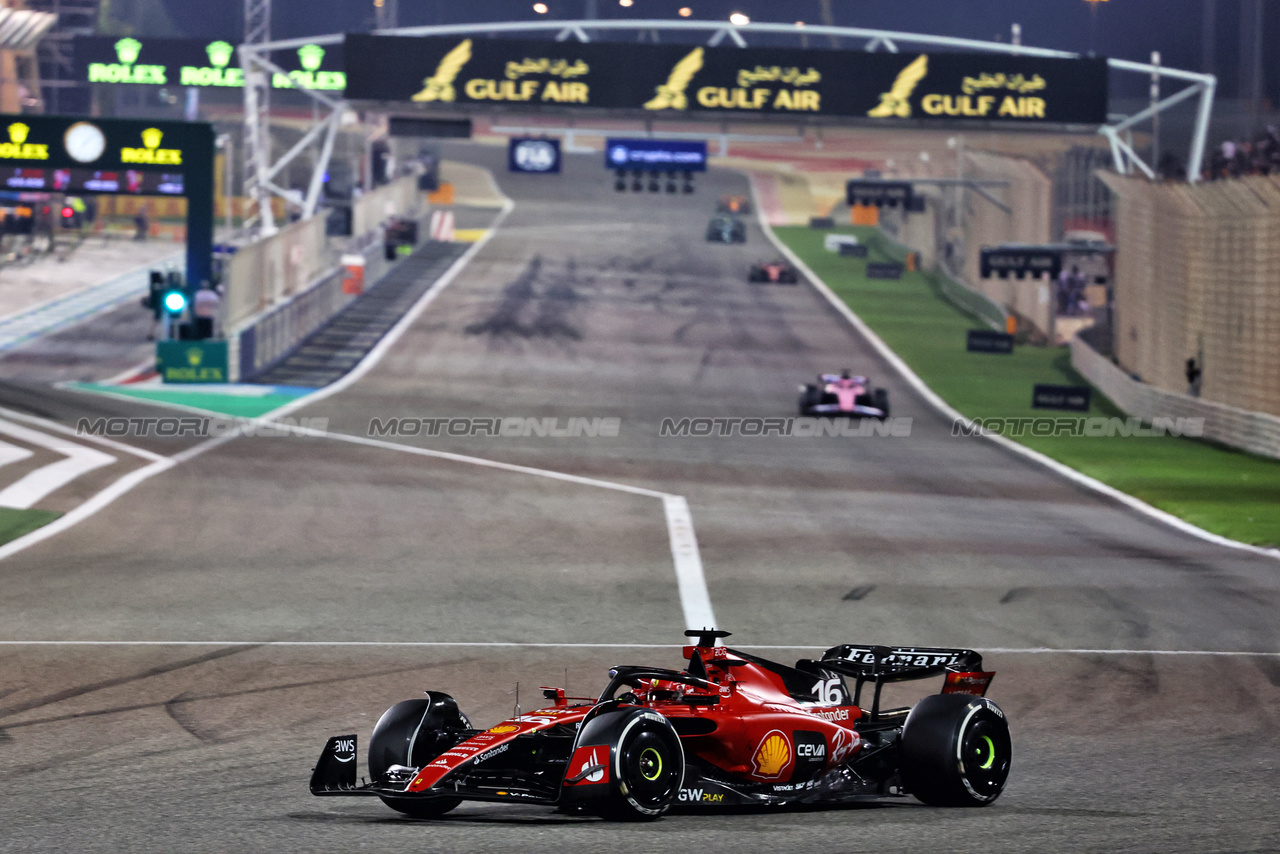 GP BAHRAIN, Charles Leclerc (MON) Ferrari SF-23.

05.03.2023. Formula 1 World Championship, Rd 1, Bahrain Grand Prix, Sakhir, Bahrain, Gara Day.

- www.xpbimages.com, EMail: requests@xpbimages.com © Copyright: Charniaux / XPB Images