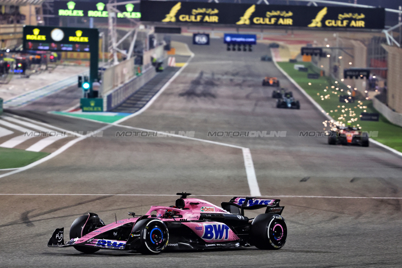 GP BAHRAIN, Esteban Ocon (FRA) Alpine F1 Team A523.

05.03.2023. Formula 1 World Championship, Rd 1, Bahrain Grand Prix, Sakhir, Bahrain, Gara Day.

- www.xpbimages.com, EMail: requests@xpbimages.com © Copyright: Charniaux / XPB Images