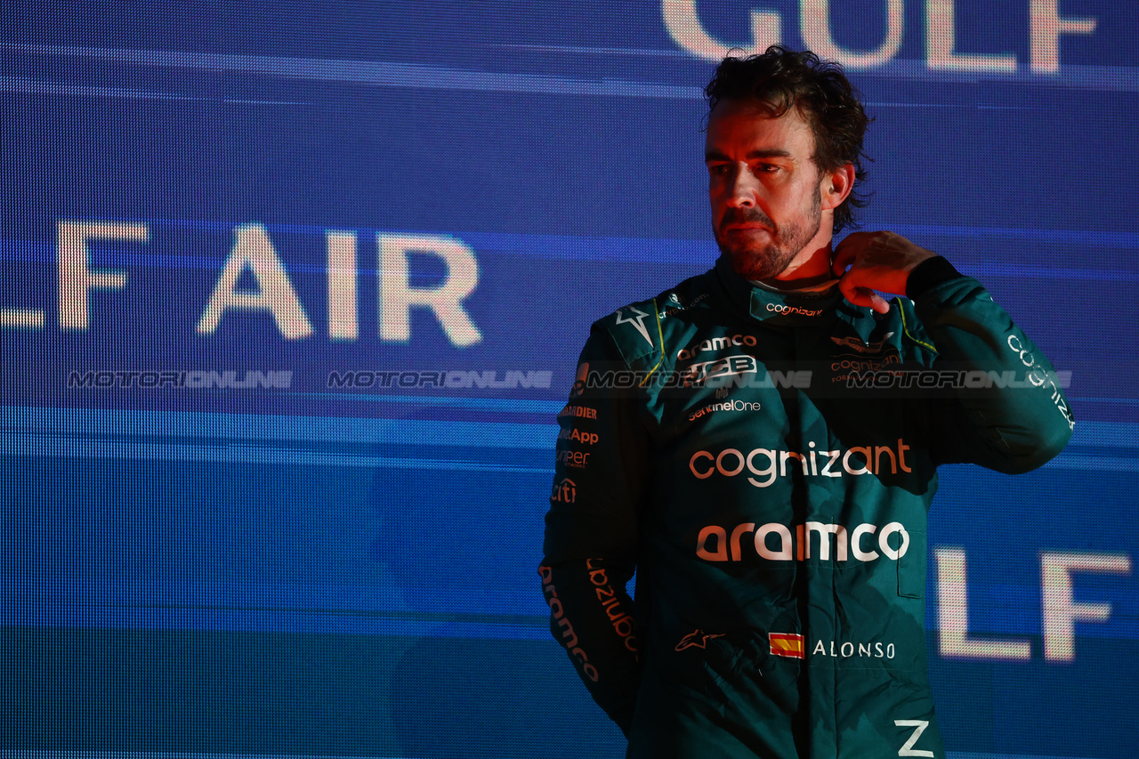 GP BAHRAIN, 3rd place Fernando Alonso (ESP) Aston Martin F1 Team.
05.03.2023. Formula 1 World Championship, Rd 1, Bahrain Grand Prix, Sakhir, Bahrain, Gara Day.
- www.xpbimages.com, EMail: requests@xpbimages.com © Copyright: Batchelor / XPB Images