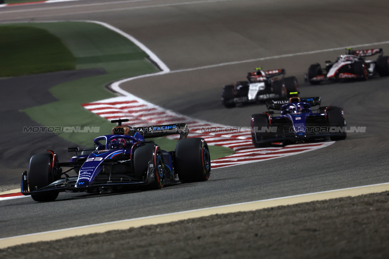 GP BAHRAIN, Alexander Albon (THA) Williams Racing FW45.

05.03.2023. Formula 1 World Championship, Rd 1, Bahrain Grand Prix, Sakhir, Bahrain, Gara Day.

- www.xpbimages.com, EMail: requests@xpbimages.com © Copyright: Bearne / XPB Images