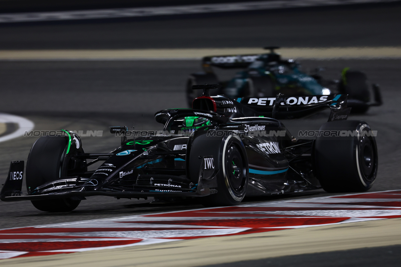 GP BAHRAIN, George Russell (GBR) Mercedes AMG F1 W14.

05.03.2023. Formula 1 World Championship, Rd 1, Bahrain Grand Prix, Sakhir, Bahrain, Gara Day.

 - www.xpbimages.com, EMail: requests@xpbimages.com © Copyright: Coates / XPB Images