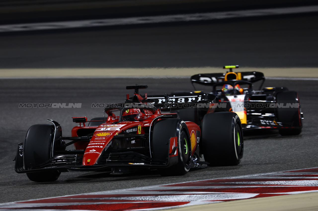 GP BAHRAIN, Charles Leclerc (MON) Ferrari SF-23.

05.03.2023. Formula 1 World Championship, Rd 1, Bahrain Grand Prix, Sakhir, Bahrain, Gara Day.

 - www.xpbimages.com, EMail: requests@xpbimages.com © Copyright: Coates / XPB Images