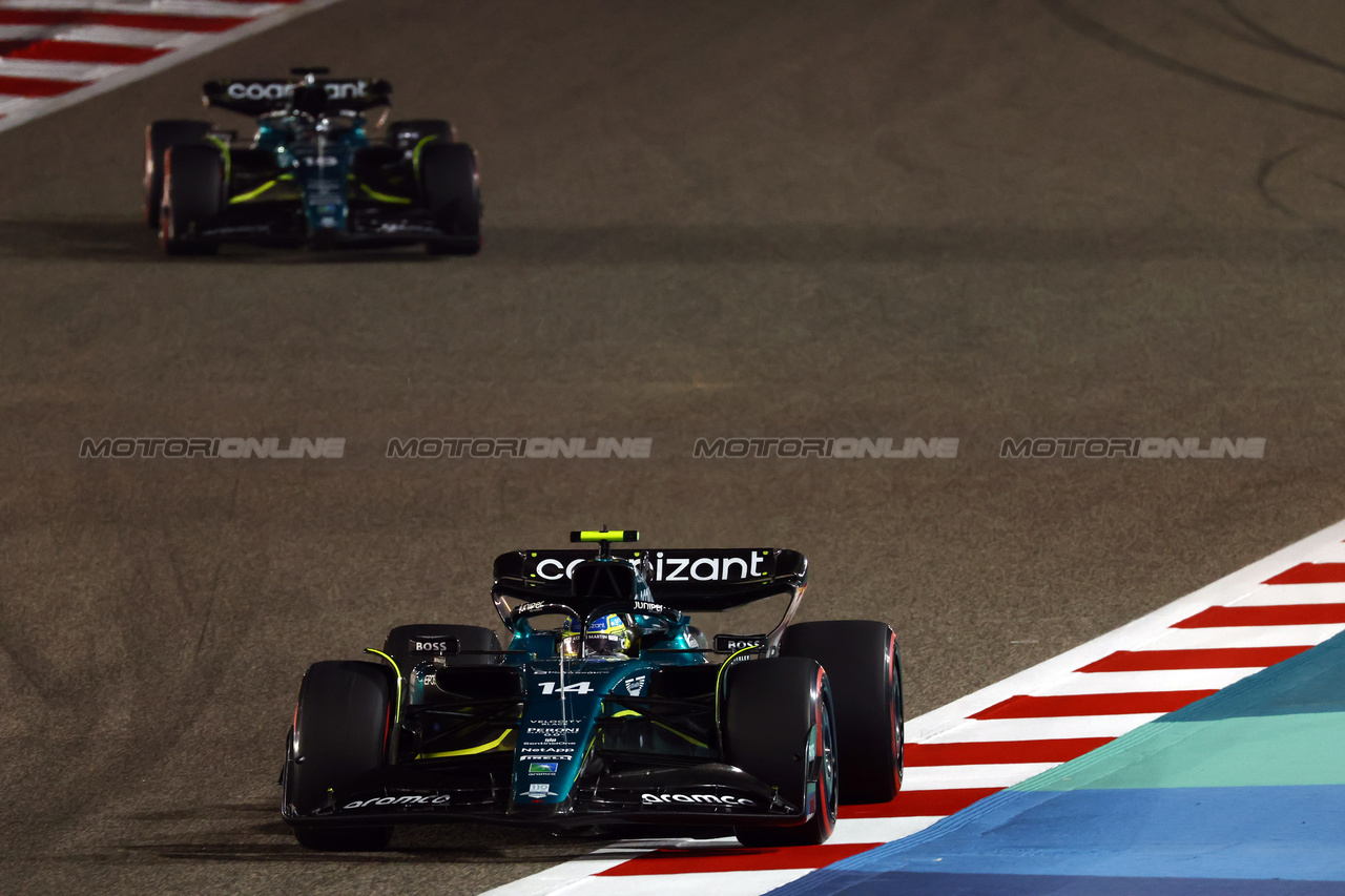 GP BAHRAIN, Fernando Alonso (ESP) Aston Martin F1 Team AMR23.

05.03.2023. Formula 1 World Championship, Rd 1, Bahrain Grand Prix, Sakhir, Bahrain, Gara Day.

 - www.xpbimages.com, EMail: requests@xpbimages.com © Copyright: Coates / XPB Images