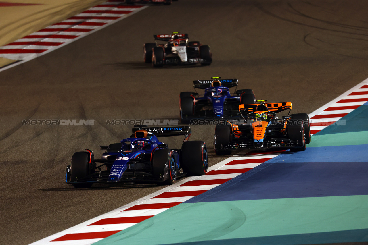GP BAHRAIN, Alexander Albon (THA) Williams Racing FW45.

05.03.2023. Formula 1 World Championship, Rd 1, Bahrain Grand Prix, Sakhir, Bahrain, Gara Day.

 - www.xpbimages.com, EMail: requests@xpbimages.com © Copyright: Coates / XPB Images