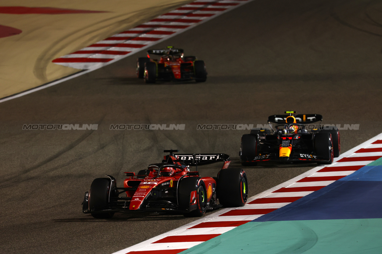 GP BAHRAIN, Charles Leclerc (MON) Ferrari SF-23.

05.03.2023. Formula 1 World Championship, Rd 1, Bahrain Grand Prix, Sakhir, Bahrain, Gara Day.

 - www.xpbimages.com, EMail: requests@xpbimages.com © Copyright: Coates / XPB Images