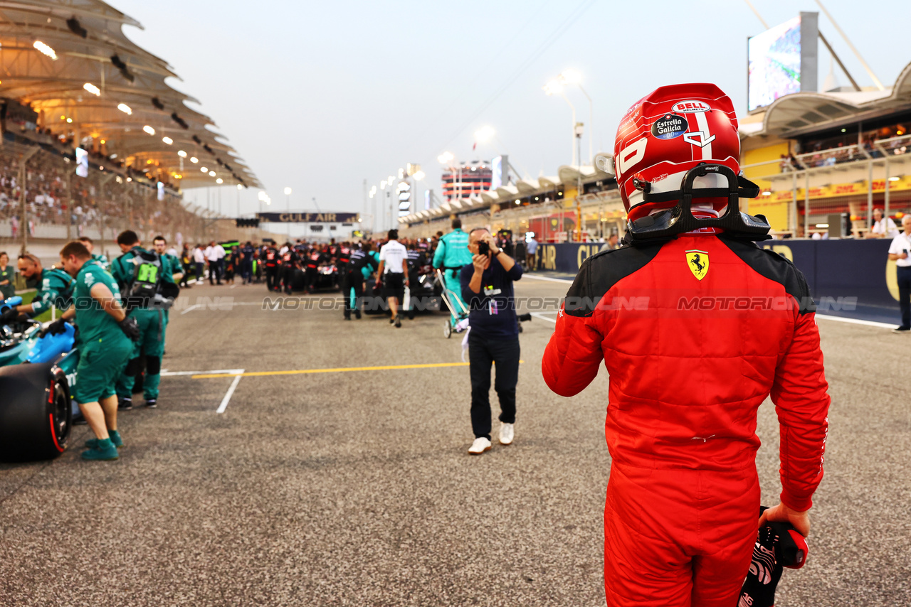 GP BAHRAIN, Charles Leclerc (MON) Ferrari on the grid.

05.03.2023. Formula 1 World Championship, Rd 1, Bahrain Grand Prix, Sakhir, Bahrain, Gara Day.

- www.xpbimages.com, EMail: requests@xpbimages.com © Copyright: Batchelor / XPB Images