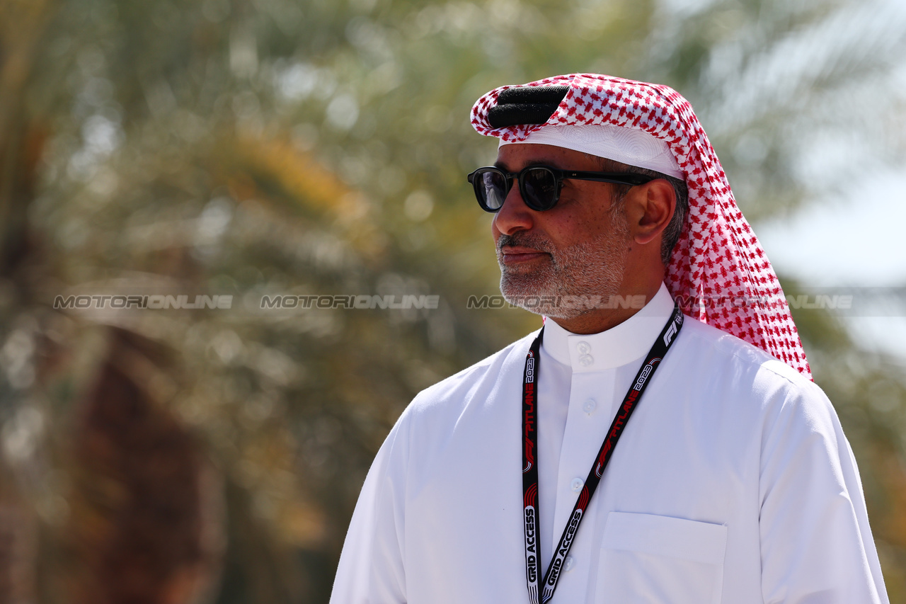 GP BAHRAIN, Sheikh Salman bin Isa Al-Khalifa (BRN) Chief Executive of Bahrain International Circuit.

02.03.2023. Formula 1 World Championship, Rd 1, Bahrain Grand Prix, Sakhir, Bahrain, Preparation Day.

- www.xpbimages.com, EMail: requests@xpbimages.com © Copyright: Moy / XPB Images