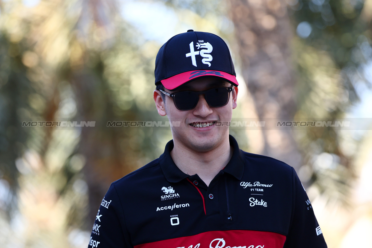 GP BAHRAIN, Zhou Guanyu (CHN) Alfa Romeo F1 Team.

02.03.2023. Formula 1 World Championship, Rd 1, Bahrain Grand Prix, Sakhir, Bahrain, Preparation Day.

- www.xpbimages.com, EMail: requests@xpbimages.com © Copyright: Batchelor / XPB Images