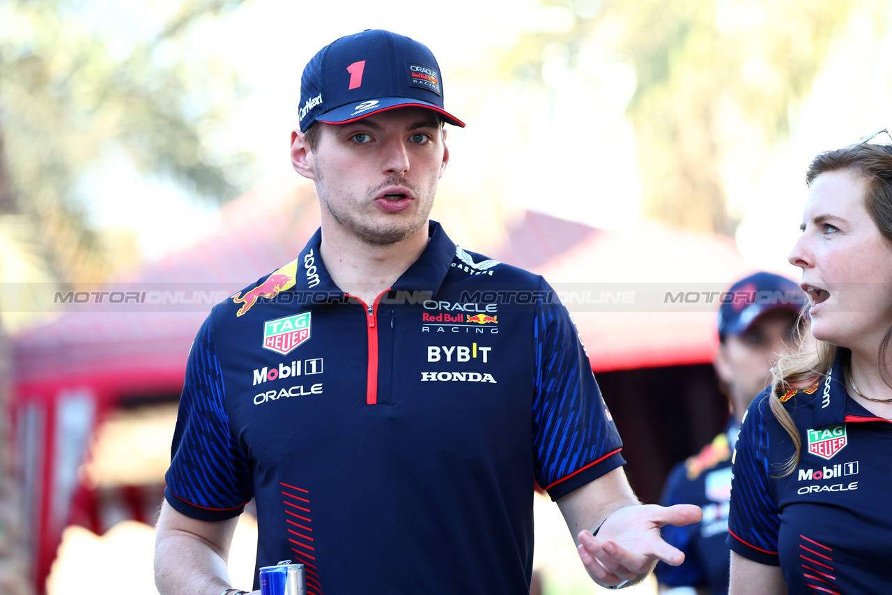 GP BAHRAIN, Max Verstappen (NLD) Red Bull Racing.

02.03.2023. Formula 1 World Championship, Rd 1, Bahrain Grand Prix, Sakhir, Bahrain, Preparation Day.

- www.xpbimages.com, EMail: requests@xpbimages.com © Copyright: Batchelor / XPB Images