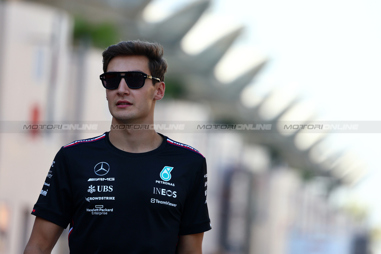 GP BAHRAIN, George Russell (GBR) Mercedes AMG F1.

02.03.2023. Formula 1 World Championship, Rd 1, Bahrain Grand Prix, Sakhir, Bahrain, Preparation Day.

- www.xpbimages.com, EMail: requests@xpbimages.com © Copyright: Batchelor / XPB Images