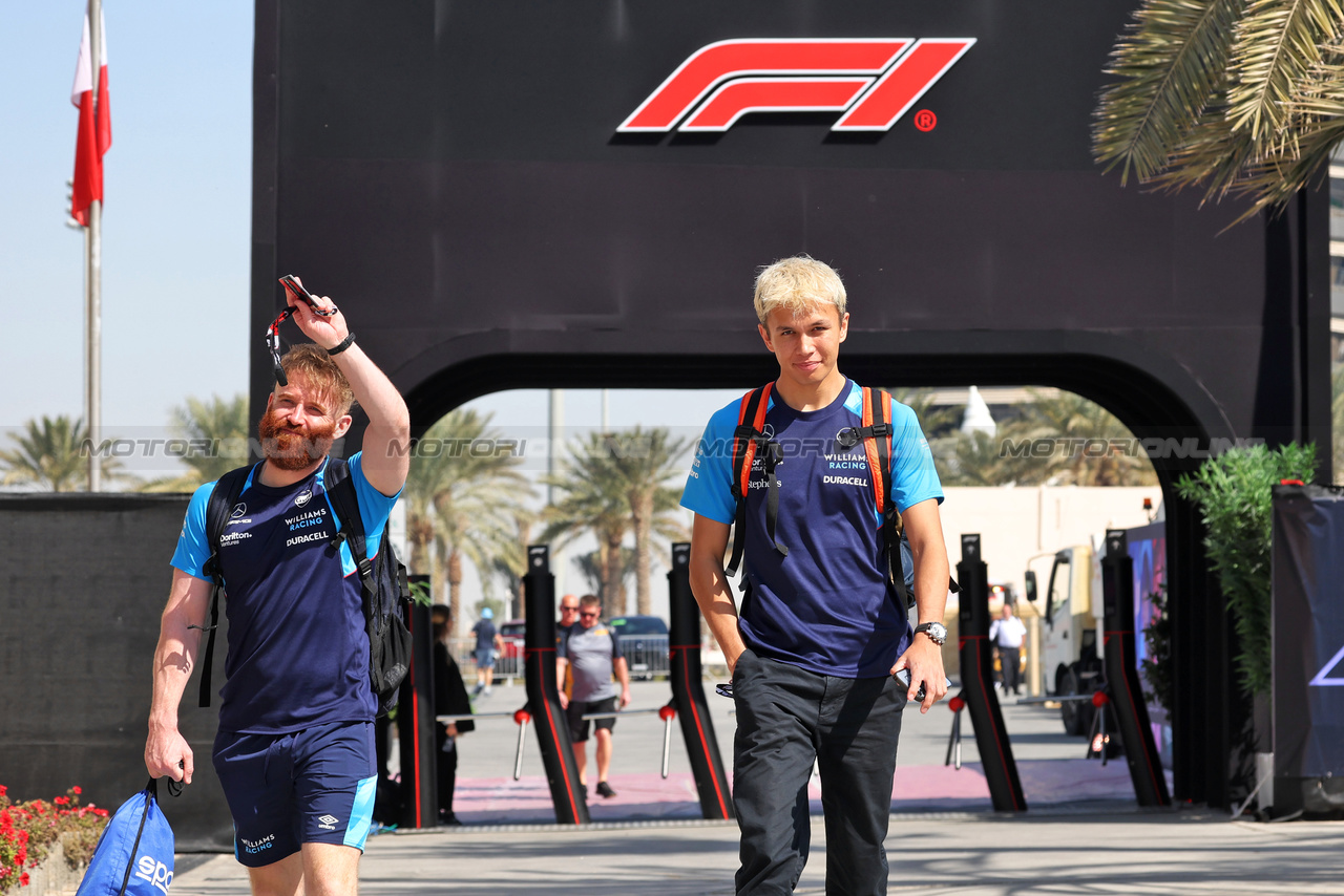 GP BAHRAIN, Alexander Albon (THA) Williams Racing.

02.03.2023. Formula 1 World Championship, Rd 1, Bahrain Grand Prix, Sakhir, Bahrain, Preparation Day.

- www.xpbimages.com, EMail: requests@xpbimages.com © Copyright: Bearne / XPB Images