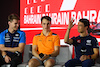 GP BAHRAIN, (L to R): Logan Sargeant (USA) Williams Racing; Oscar Piastri (AUS) McLaren; e Nyck de Vries (NLD) AlphaTauri, in the FIA Press Conference.
02.03.2023. Formula 1 World Championship, Rd 1, Bahrain Grand Prix, Sakhir, Bahrain, Preparation Day.
- www.xpbimages.com, EMail: requests@xpbimages.com © Copyright: XPB Images