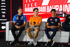 GP BAHRAIN, (L to R): Logan Sargeant (USA) Williams Racing; Oscar Piastri (AUS) McLaren; e Nyck de Vries (NLD) AlphaTauri, in the FIA Press Conference.
02.03.2023. Formula 1 World Championship, Rd 1, Bahrain Grand Prix, Sakhir, Bahrain, Preparation Day.
- www.xpbimages.com, EMail: requests@xpbimages.com © Copyright: XPB Images