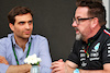 GP BAHRAIN, (L to R): Jerome d'Ambrosio (BEL) with Gwen Lagrue, Head of Mercedes AMG Driver Development.
02.03.2023. Formula 1 World Championship, Rd 1, Bahrain Grand Prix, Sakhir, Bahrain, Preparation Day.
- www.xpbimages.com, EMail: requests@xpbimages.com © Copyright: Batchelor / XPB Images