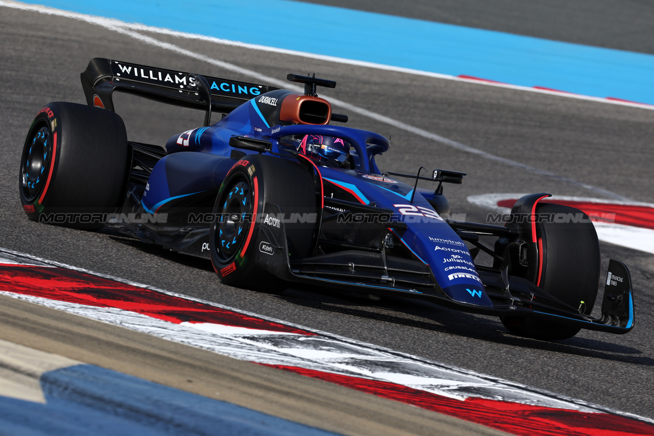 GP BAHRAIN, Alexander Albon (THA) Williams Racing FW45.

04.03.2023. Formula 1 World Championship, Rd 1, Bahrain Grand Prix, Sakhir, Bahrain, Qualifiche Day.

- www.xpbimages.com, EMail: requests@xpbimages.com © Copyright: Moy / XPB Images