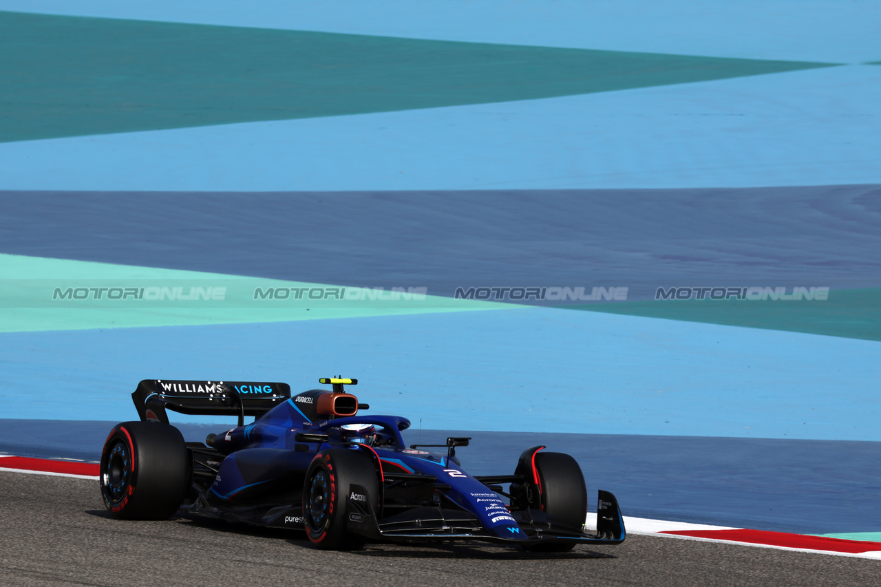 GP BAHRAIN, Logan Sargeant (USA) Williams Racing FW45.

04.03.2023. Formula 1 World Championship, Rd 1, Bahrain Grand Prix, Sakhir, Bahrain, Qualifiche Day.

- www.xpbimages.com, EMail: requests@xpbimages.com © Copyright: Moy / XPB Images