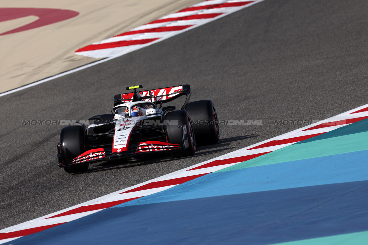 GP BAHRAIN, Nico Hulkenberg (GER) Haas VF-23.

04.03.2023. Formula 1 World Championship, Rd 1, Bahrain Grand Prix, Sakhir, Bahrain, Qualifiche Day.

- www.xpbimages.com, EMail: requests@xpbimages.com © Copyright: Moy / XPB Images