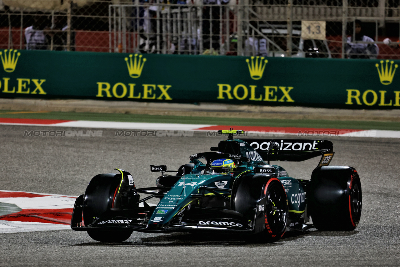 GP BAHRAIN, Fernando Alonso (ESP) Aston Martin F1 Team AMR23.

04.03.2023. Formula 1 World Championship, Rd 1, Bahrain Grand Prix, Sakhir, Bahrain, Qualifiche Day.

- www.xpbimages.com, EMail: requests@xpbimages.com © Copyright: Moy / XPB Images