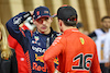 GP BAHRAIN, (L to R): Max Verstappen (NLD) Red Bull Racing in qualifying parc ferme with Charles Leclerc (MON) Ferrari.
04.03.2023. Formula 1 World Championship, Rd 1, Bahrain Grand Prix, Sakhir, Bahrain, Qualifiche Day.
- www.xpbimages.com, EMail: requests@xpbimages.com © Copyright: Batchelor / XPB Images