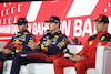 GP BAHRAIN, (L to R): Sergio Perez (MEX) Red Bull Racing; Max Verstappen (NLD) Red Bull Racing; ans Charles Leclerc (MON) Ferrari, in the post qualifying FIA Press Conference.
04.03.2023. Formula 1 World Championship, Rd 1, Bahrain Grand Prix, Sakhir, Bahrain, Qualifiche Day.
- www.xpbimages.com, EMail: requests@xpbimages.com © Copyright: XPB Images