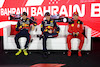 GP BAHRAIN, (L to R): Sergio Perez (MEX) Red Bull Racing; Max Verstappen (NLD) Red Bull Racing; ans Charles Leclerc (MON) Ferrari, in the post qualifying FIA Press Conference.
04.03.2023. Formula 1 World Championship, Rd 1, Bahrain Grand Prix, Sakhir, Bahrain, Qualifiche Day.
- www.xpbimages.com, EMail: requests@xpbimages.com © Copyright: XPB Images