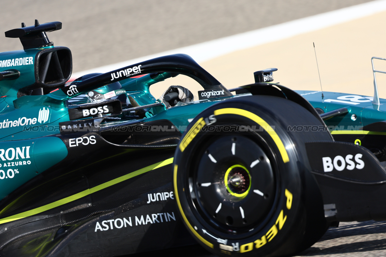 GP BAHRAIN, Lance Stroll (CDN) Aston Martin F1 Team AMR23.

03.03.2023. Formula 1 World Championship, Rd 1, Bahrain Grand Prix, Sakhir, Bahrain, Practice Day

- www.xpbimages.com, EMail: requests@xpbimages.com © Copyright: Batchelor / XPB Images