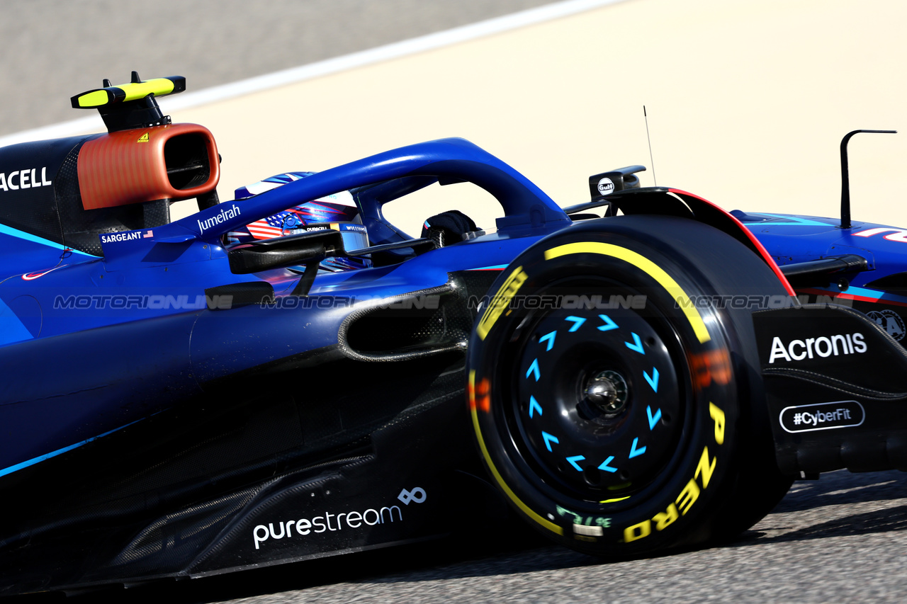 GP BAHRAIN, Logan Sargeant (USA) Williams Racing FW45.

03.03.2023. Formula 1 World Championship, Rd 1, Bahrain Grand Prix, Sakhir, Bahrain, Practice Day

- www.xpbimages.com, EMail: requests@xpbimages.com © Copyright: Batchelor / XPB Images