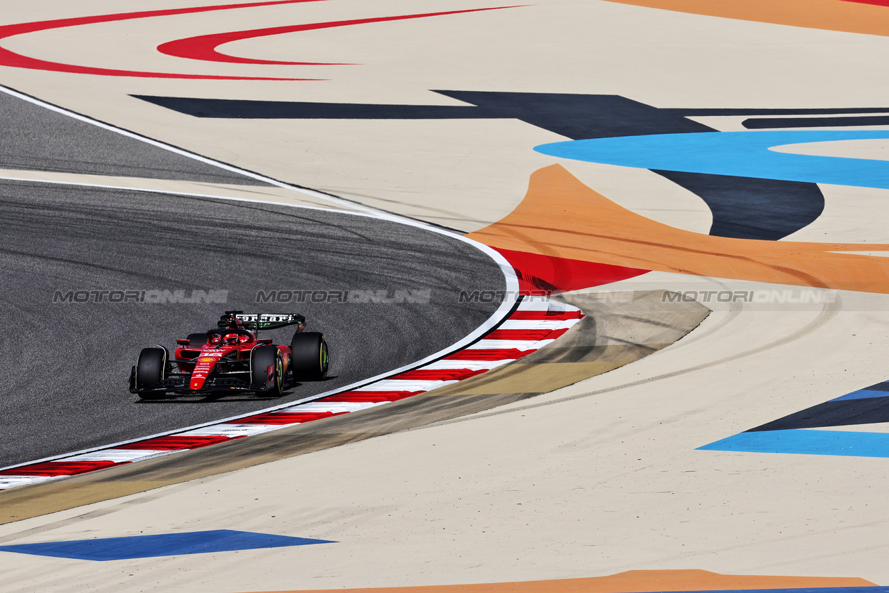 GP BAHRAIN, Charles Leclerc (MON) Ferrari SF-23.

03.03.2023. Formula 1 World Championship, Rd 1, Bahrain Grand Prix, Sakhir, Bahrain, Practice Day

- www.xpbimages.com, EMail: requests@xpbimages.com © Copyright: Moy / XPB Images