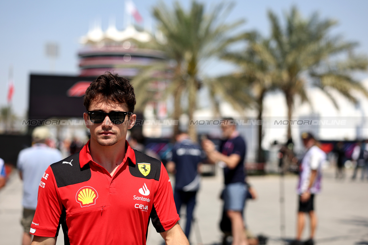 GP BAHRAIN, Charles Leclerc (MON) Ferrari.

03.03.2023. Formula 1 World Championship, Rd 1, Bahrain Grand Prix, Sakhir, Bahrain, Practice Day

- www.xpbimages.com, EMail: requests@xpbimages.com © Copyright: Bearne / XPB Images
