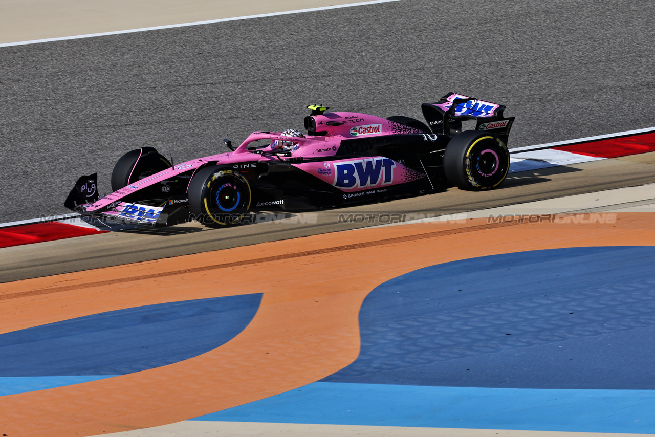 GP BAHRAIN, Pierre Gasly (FRA) Alpine F1 Team A523.

03.03.2023. Formula 1 World Championship, Rd 1, Bahrain Grand Prix, Sakhir, Bahrain, Practice Day

- www.xpbimages.com, EMail: requests@xpbimages.com © Copyright: Moy / XPB Images