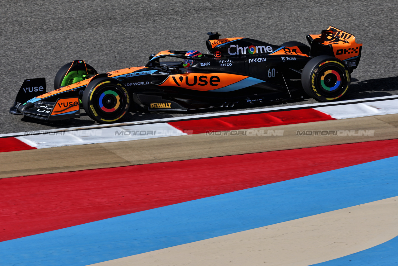 GP BAHRAIN, Oscar Piastri (AUS) McLaren MCL60.

03.03.2023. Formula 1 World Championship, Rd 1, Bahrain Grand Prix, Sakhir, Bahrain, Practice Day

- www.xpbimages.com, EMail: requests@xpbimages.com © Copyright: Moy / XPB Images