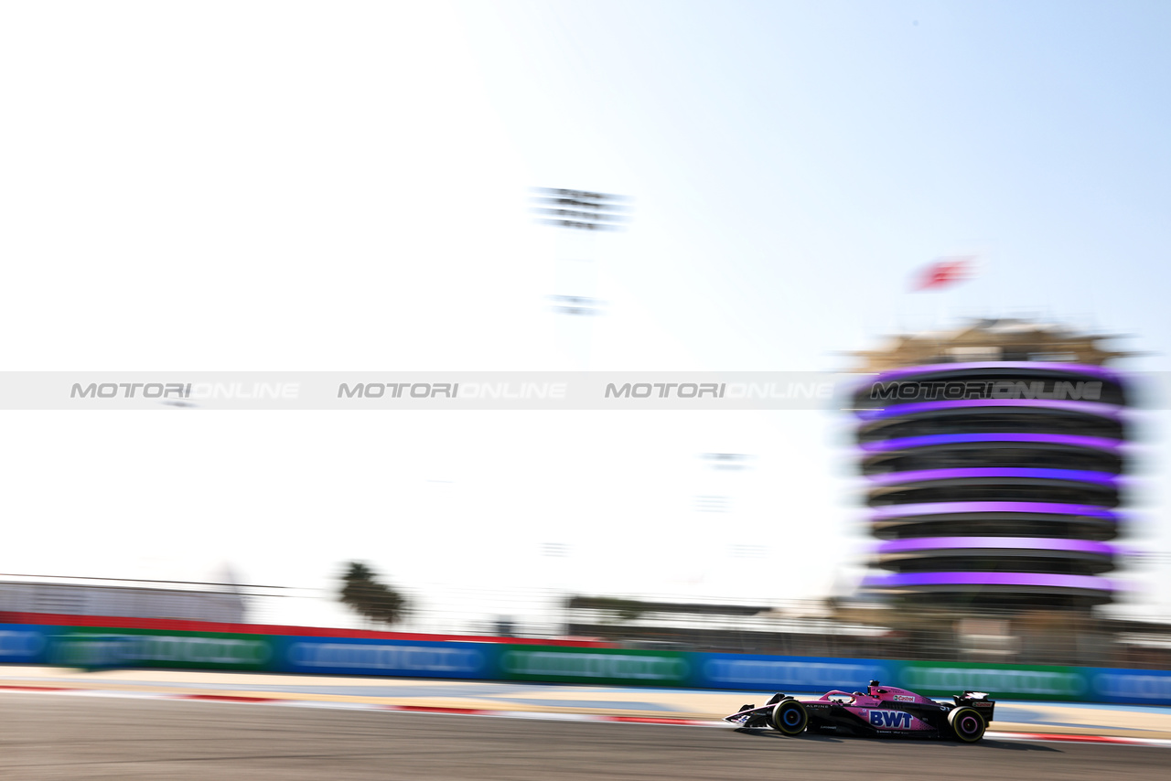 GP BAHRAIN, Esteban Ocon (FRA) Alpine F1 Team A523.

03.03.2023. Formula 1 World Championship, Rd 1, Bahrain Grand Prix, Sakhir, Bahrain, Practice Day

 - www.xpbimages.com, EMail: requests@xpbimages.com © Copyright: Coates / XPB Images