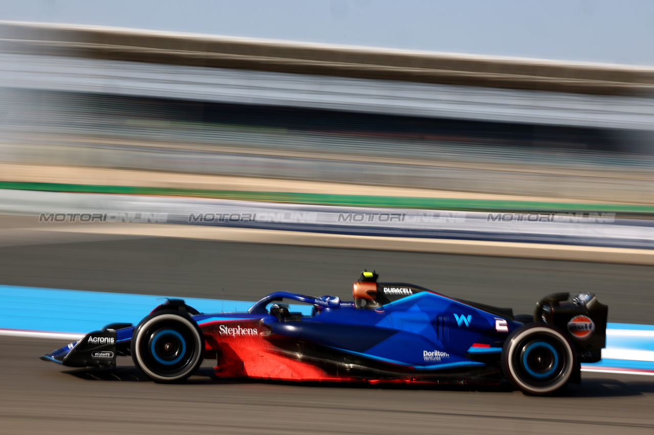 GP BAHRAIN, Logan Sargeant (USA) Williams Racing FW45.

03.03.2023. Formula 1 World Championship, Rd 1, Bahrain Grand Prix, Sakhir, Bahrain, Practice Day

 - www.xpbimages.com, EMail: requests@xpbimages.com © Copyright: Coates / XPB Images