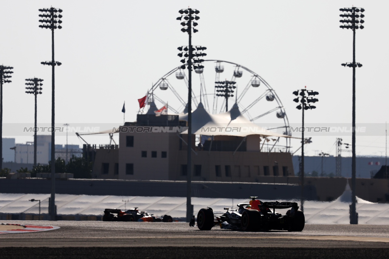 GP BAHRAIN, Sergio Perez (MEX) Red Bull Racing RB19.

03.03.2023. Formula 1 World Championship, Rd 1, Bahrain Grand Prix, Sakhir, Bahrain, Practice Day

- www.xpbimages.com, EMail: requests@xpbimages.com © Copyright: Moy / XPB Images