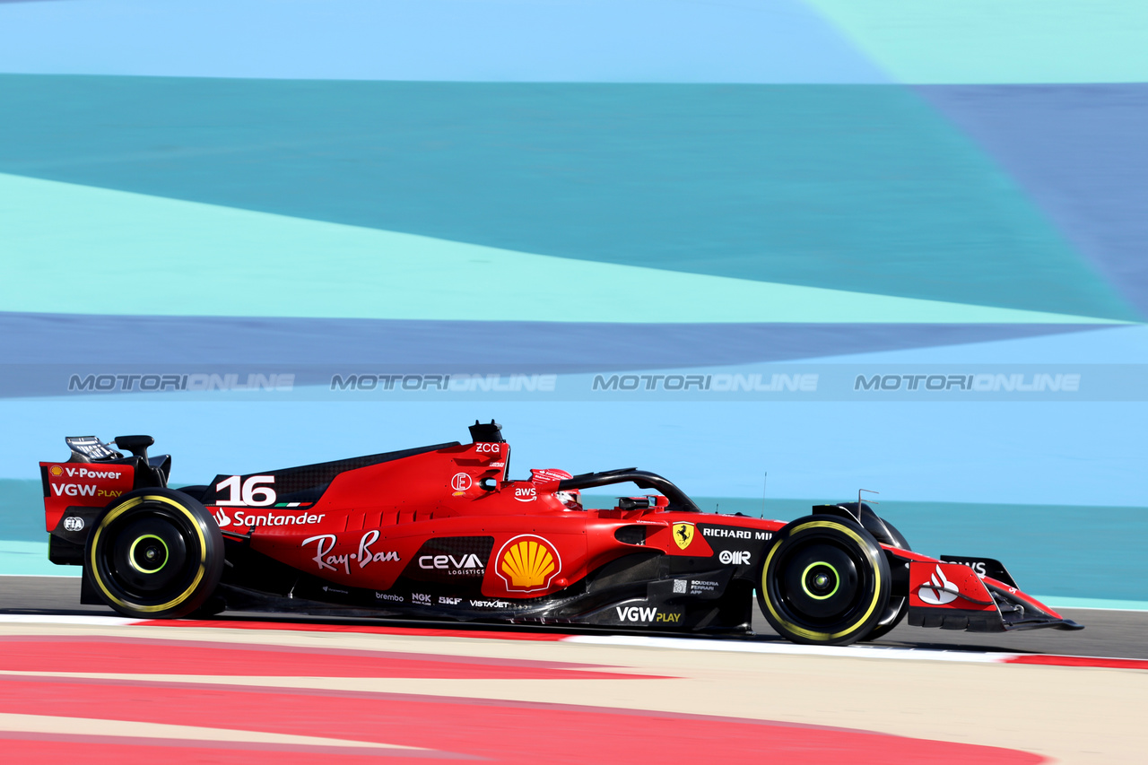 GP BAHRAIN, Charles Leclerc (MON) Ferrari SF-23.

03.03.2023. Formula 1 World Championship, Rd 1, Bahrain Grand Prix, Sakhir, Bahrain, Practice Day

- www.xpbimages.com, EMail: requests@xpbimages.com © Copyright: Bearne / XPB Images