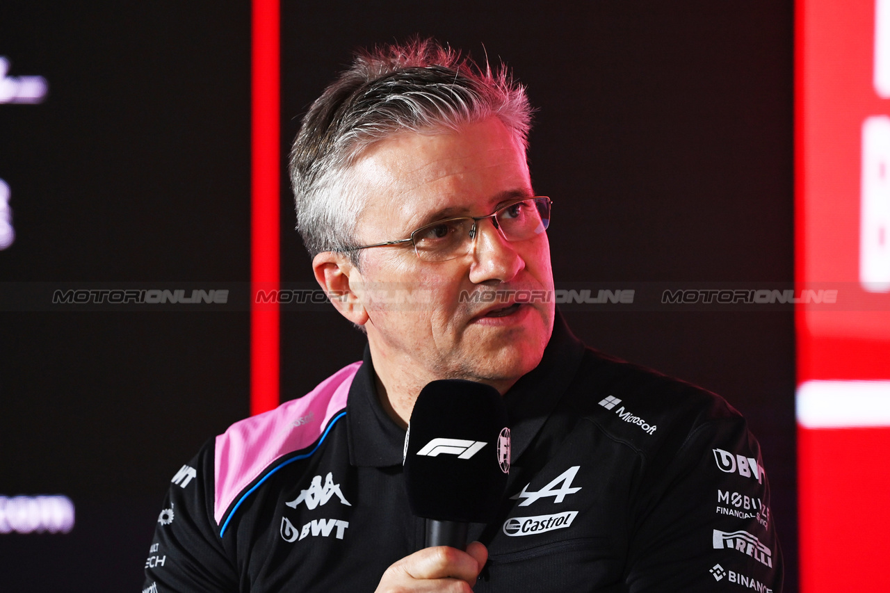 GP BAHRAIN, Pat Fry (GBR) Alpine F1 Team Chief Technical Officer in the FIA Press Conference.

03.03.2023. Formula 1 World Championship, Rd 1, Bahrain Grand Prix, Sakhir, Bahrain, Practice Day

- www.xpbimages.com, EMail: requests@xpbimages.com © Copyright: XPB Images