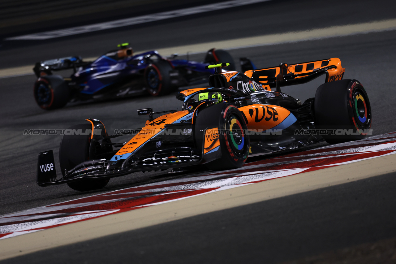 GP BAHRAIN, Lando Norris (GBR) McLaren MCL60.

03.03.2023. Formula 1 World Championship, Rd 1, Bahrain Grand Prix, Sakhir, Bahrain, Practice Day

- www.xpbimages.com, EMail: requests@xpbimages.com © Copyright: Moy / XPB Images