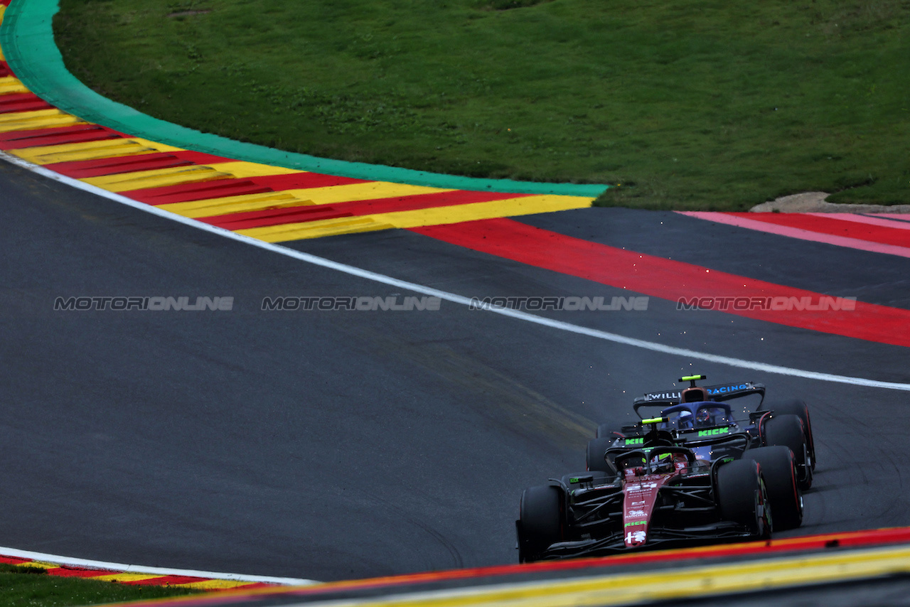 GP BELGIO, Zhou Guanyu (CHN) Alfa Romeo F1 Team C43.
30.07.2023. Formula 1 World Championship, Rd 13, Belgian Grand Prix, Spa Francorchamps, Belgium, Gara Day.
 - www.xpbimages.com, EMail: requests@xpbimages.com © Copyright: Coates / XPB Images