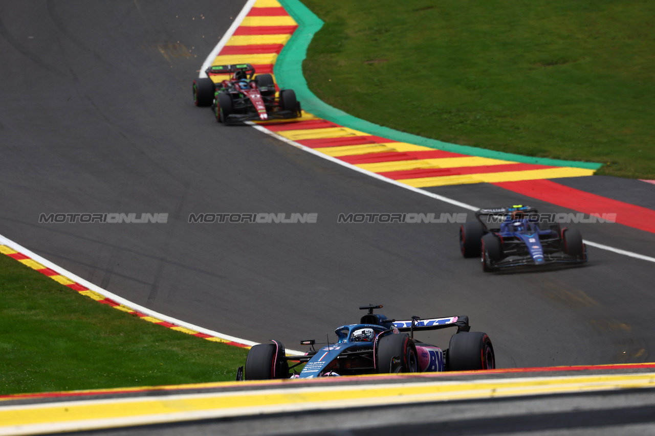 GP BELGIO, Esteban Ocon (FRA) Alpine F1 Team A523.
30.07.2023. Formula 1 World Championship, Rd 13, Belgian Grand Prix, Spa Francorchamps, Belgium, Gara Day.
 - www.xpbimages.com, EMail: requests@xpbimages.com © Copyright: Coates / XPB Images