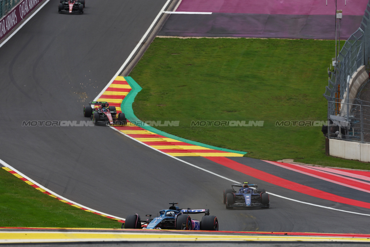 GP BELGIO, Esteban Ocon (FRA) Alpine F1 Team A523.
30.07.2023. Formula 1 World Championship, Rd 13, Belgian Grand Prix, Spa Francorchamps, Belgium, Gara Day.
 - www.xpbimages.com, EMail: requests@xpbimages.com © Copyright: Coates / XPB Images