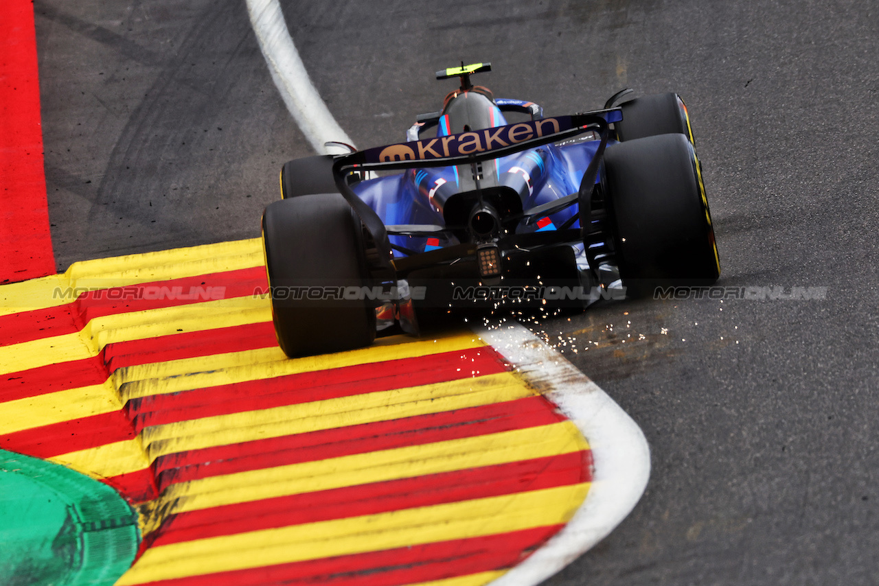 GP BELGIO, Logan Sargeant (USA) Williams Racing FW45.
30.07.2023. Formula 1 World Championship, Rd 13, Belgian Grand Prix, Spa Francorchamps, Belgium, Gara Day.
 - www.xpbimages.com, EMail: requests@xpbimages.com © Copyright: Coates / XPB Images