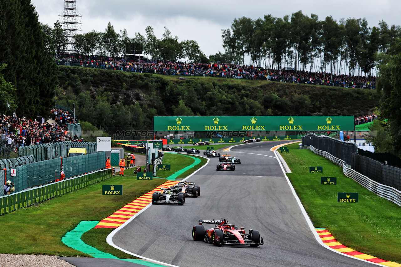 GP BELGIO, Charles Leclerc (MON) Ferrari SF-23.
30.07.2023. Formula 1 World Championship, Rd 13, Belgian Grand Prix, Spa Francorchamps, Belgium, Gara Day.
- www.xpbimages.com, EMail: requests@xpbimages.com © Copyright: Moy / XPB Images