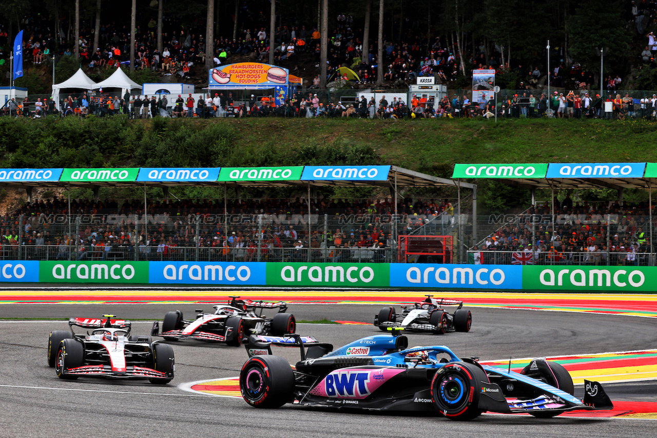 GP BELGIO, Pierre Gasly (FRA) Alpine F1 Team A523.
30.07.2023. Formula 1 World Championship, Rd 13, Belgian Grand Prix, Spa Francorchamps, Belgium, Gara Day.
- www.xpbimages.com, EMail: requests@xpbimages.com © Copyright: Batchelor / XPB Images