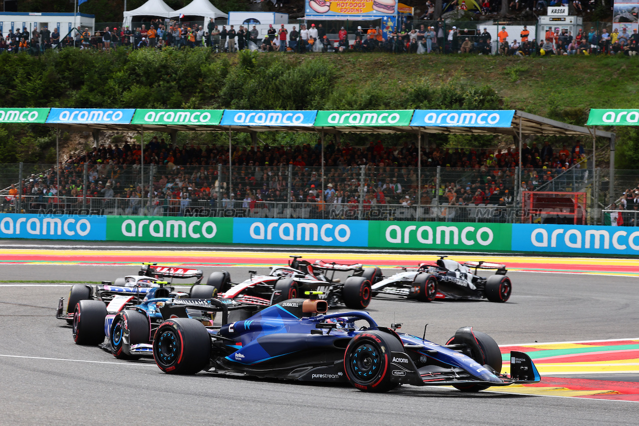 GP BELGIO, Logan Sargeant (USA) Williams Racing FW45.
30.07.2023. Formula 1 World Championship, Rd 13, Belgian Grand Prix, Spa Francorchamps, Belgium, Gara Day.
- www.xpbimages.com, EMail: requests@xpbimages.com © Copyright: Batchelor / XPB Images