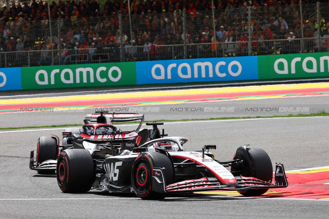 GP BELGIO, Kevin Magnussen (DEN) Haas VF-23.
30.07.2023. Formula 1 World Championship, Rd 13, Belgian Grand Prix, Spa Francorchamps, Belgium, Gara Day.
- www.xpbimages.com, EMail: requests@xpbimages.com © Copyright: Batchelor / XPB Images