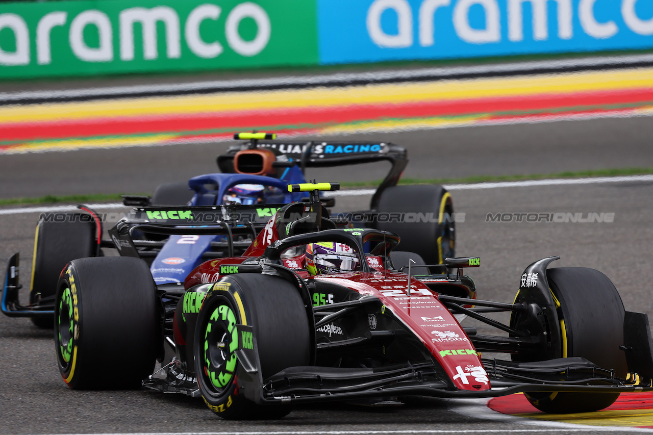 GP BELGIO, Zhou Guanyu (CHN) Alfa Romeo F1 Team C43.
30.07.2023. Formula 1 World Championship, Rd 13, Belgian Grand Prix, Spa Francorchamps, Belgium, Gara Day.
- www.xpbimages.com, EMail: requests@xpbimages.com © Copyright: Batchelor / XPB Images