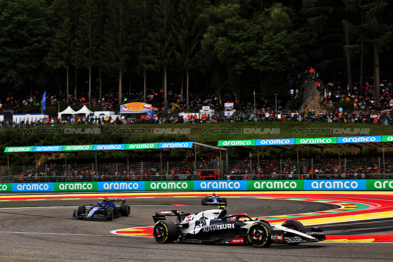 GP BELGIO, Yuki Tsunoda (JPN) AlphaTauri AT04.
30.07.2023. Formula 1 World Championship, Rd 13, Belgian Grand Prix, Spa Francorchamps, Belgium, Gara Day.
- www.xpbimages.com, EMail: requests@xpbimages.com © Copyright: Batchelor / XPB Images