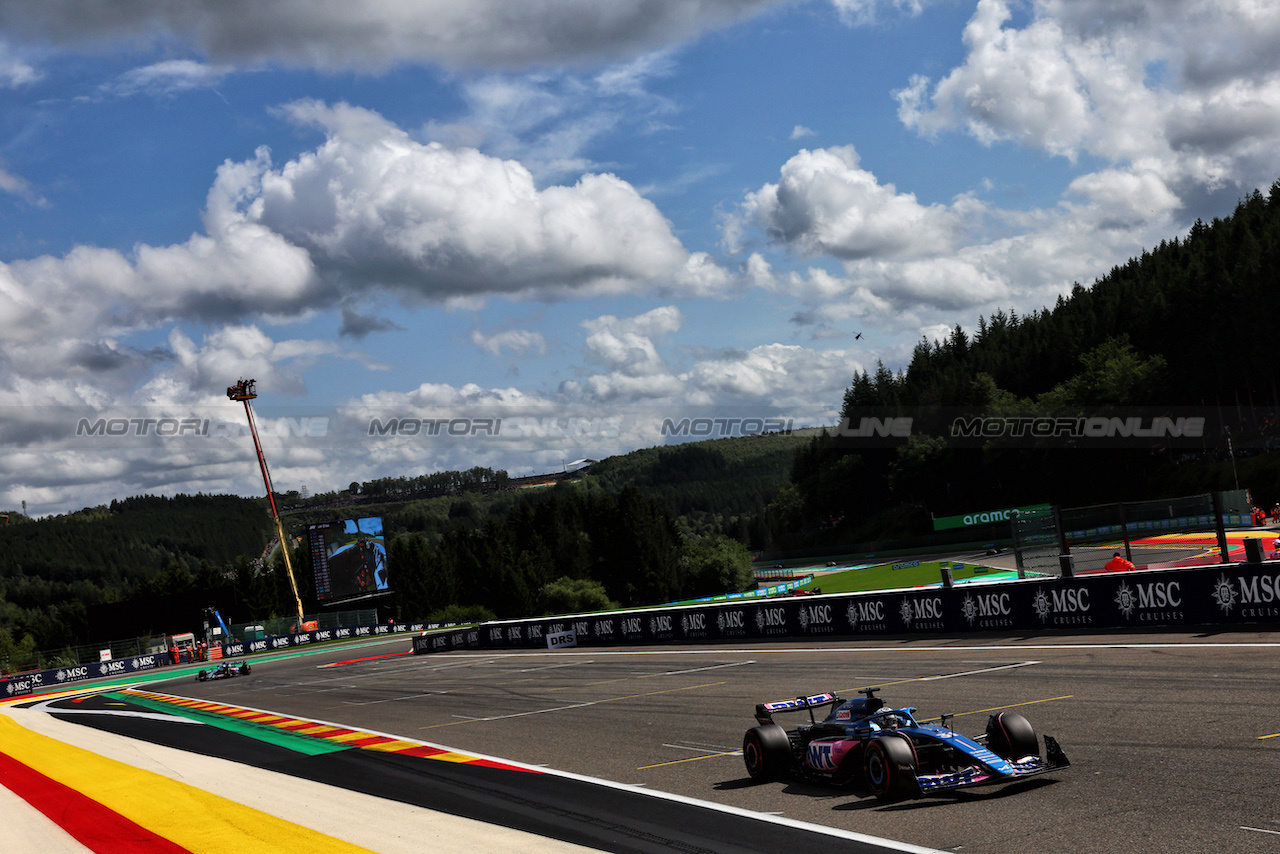 GP BELGIO, Esteban Ocon (FRA) Alpine F1 Team A523.
30.07.2023. Formula 1 World Championship, Rd 13, Belgian Grand Prix, Spa Francorchamps, Belgium, Gara Day.
- www.xpbimages.com, EMail: requests@xpbimages.com © Copyright: Batchelor / XPB Images